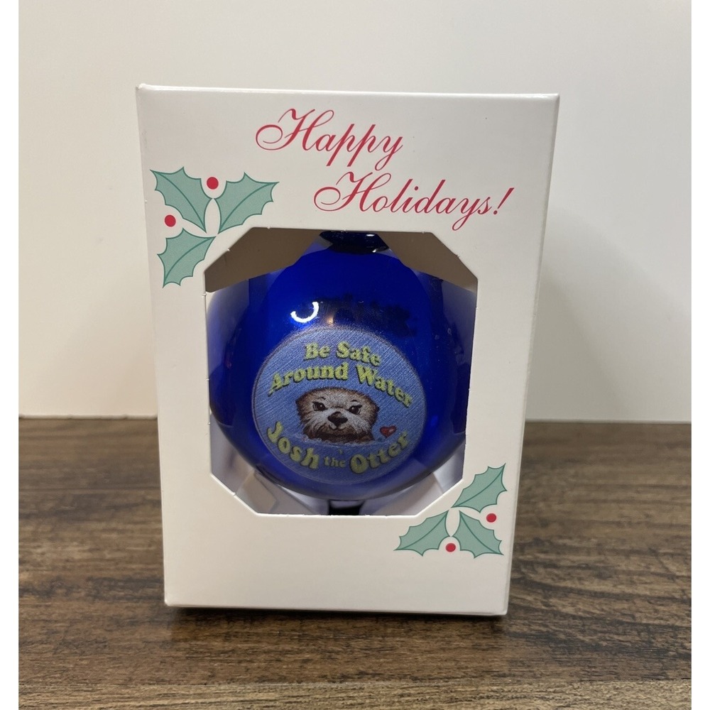 Josh The Otter 3" Christmas Ornament Bulb Blue Float For 4 Life